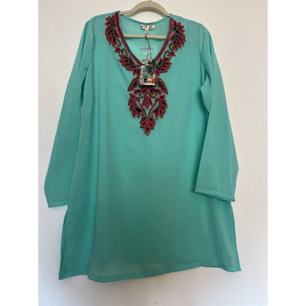 NWT rise and bloom india beaded dress top (inside Tag Needs To Be Sewed On)